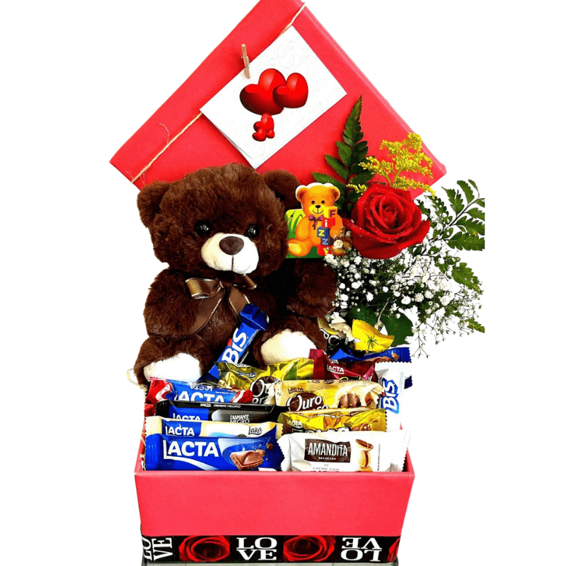 Cesta de Chocolate Box Ursinho